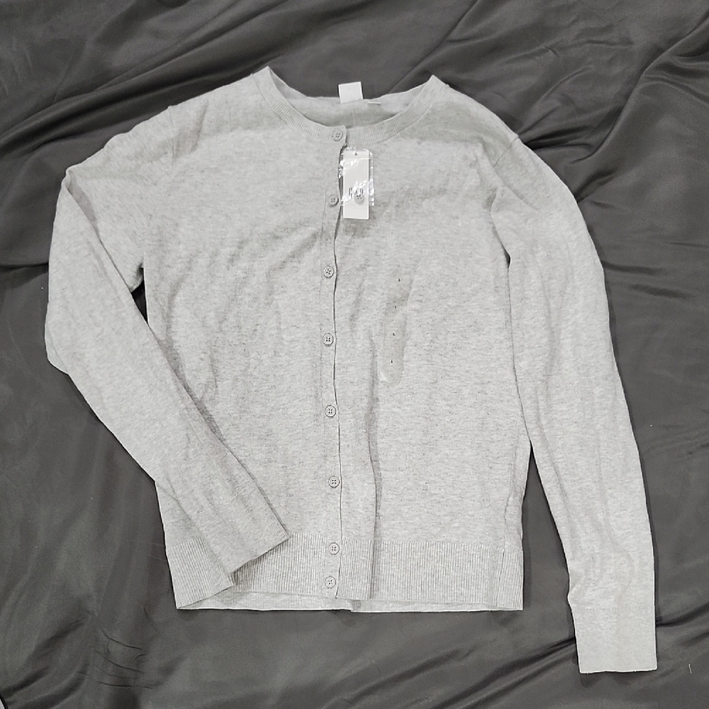 Gap Gray Button-Up Cardigan Women's Large NWT!